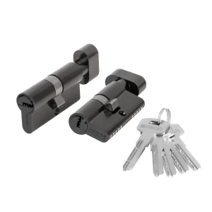 Цилиндровый механизм (200 ZM/90) 2000ZM Knob 90 (40+10+40) BL-24 черный 5Key с вертушкой